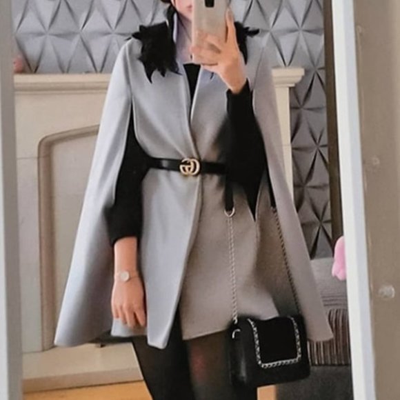 Jackets & Blazers - GLAM Feather Detailed Cape